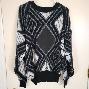 Vintage 1980’s Impact - Diamond Sweater - Size Men's L.